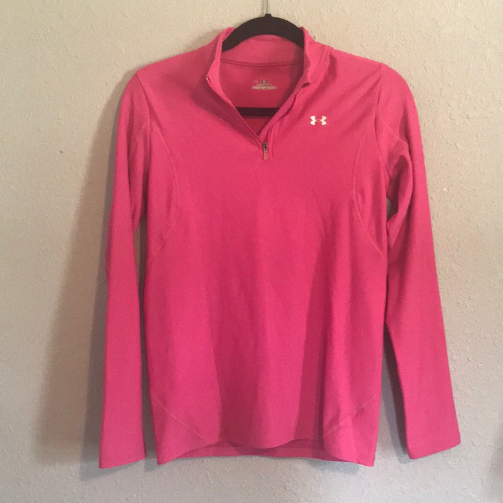 Under Armour Long Sleeve Pull Over Pink Sz M
